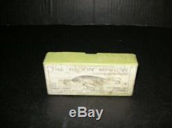Vintage old early antique wood jim donaly fishing lure in box newark new jersey