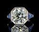 Vintage Platinum Engagement Ring 4.19ct. Natural Old Euro Cut Diamond Vs-k