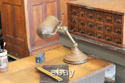 Vtg Antique Faries Era Industrial Brass Desk Lamp Light Piano 1920s