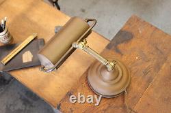 Vtg Antique Faries Era Industrial Brass Desk Lamp Light Piano 1920s