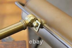 Vtg Antique Faries Era Industrial Brass Desk Lamp Light Piano 1920s