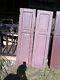 Vtg Pair 1800's Old Wooden Window Shutters Architectural Salvage Screen 55 In