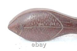 Wooden Tikka Box Fish Shape 1900s Old Vintage Antique Rare Home Decor PB-64