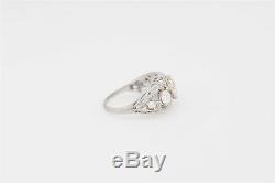 1920 Antique 25 000 $ 3.50ct Old Diamond Mine Cut Platinum Filigrane 3 Stone Ring