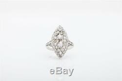 1920 Antique 5000 $ 1.50ct Ancienne Mine Rose Cut Vs H Diamant Bague En Or 14k Filigrane