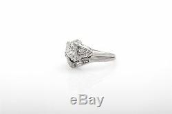 1930 Antique Deco 12 000 $ 2ct Old Euro Vs I Diamond Platinum Wedding Ring Set