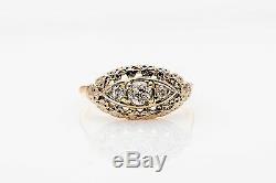 1940 Antique D'orange Blossom. 65ct Old Euro Diamond Gold Ring
