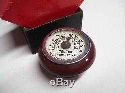 1950' D'origine De Nos Menthe Vintage Tel-tru Tableau De Bord Jauge Thermomètre Vieux Hot Rod Rat