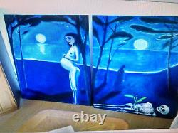 1960 Très Rare Grand 2 Peintures À L'huile Du Vieux Vietnam Par Yuri Mason 36x48 25 000 $