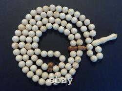 19ème Antique Vintage ancien Ottoman Islamique Grand 99 Perles de Prière Rondes Misbaha