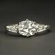 1,25ct Old Mine Cut Diamond Platinum Engagement Ring Vintage Antique Orient