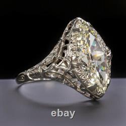 1.75ct Gia Certifié Vieux Marquise Cut Diamond Bague De Fiançailles Vintage Antique Er