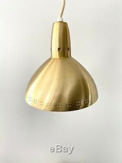 1 New Old Stock Vintage MID Century Brass Moderne Pendentif Cône Hanging Lampe