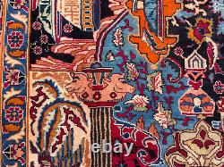 9x12 Antique Oriental Rug Wool À La Main Grand Vieux Tapis Vintage Fait À La Main