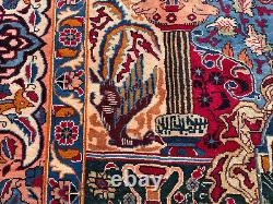 9x12 Antique Oriental Rug Wool À La Main Grand Vieux Tapis Vintage Fait À La Main