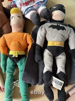Ancien Lot De Poupées En Peluche Vieux Batman Betty Boop Raggedy Ann Robin 5