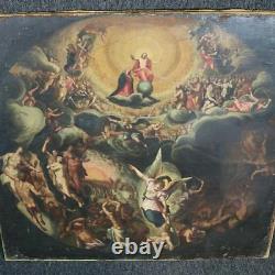 Ancien Maître Peinture À L'huile Résurrection Jésus Federico Barocci Bible 17e C