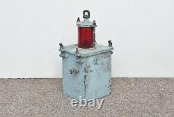 Ancien Vieux Bateaux Lampe Vintage Pas Sous Contrôle Lampe De Batterie En Cuivre Léger
