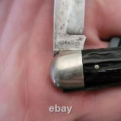 Ancien couteau de poche Old Vintage Antique LF&C Faux Stag Swell Center Whittler