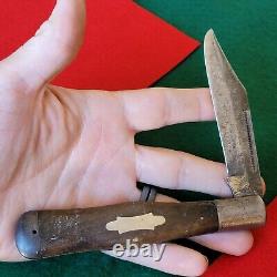 Ancien couteau de poche pliant de chasseur avec grand couteau de poche Continental Vintage Antique Coca-Cola