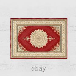 Ancien tapis de kilim turc ottoman rouge vintage antique facile à laver de taille moyenne 72x48