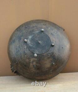 Ancien urli en laiton fait à la main, bol antique vasculaire Vastu pour la décoration de la maison BN-83