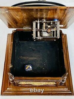 Ancienne Hmv Ancienne Machine En Bois Collectionnable Gramophone / Phonographe Bg 03