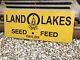 Ancienne Old Style Land O Lakes Agricultural Seed Feed Sign