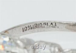 Antique 22 000 $ 1920 2ct Old Bague Euro Diamond Platinum Mariage Appréciation
