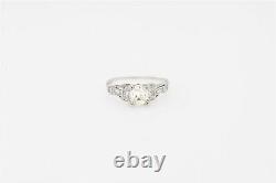 Antique Années 1920 $10,000 1.78ct Vs Old Mine Français Cut Platinum Wedding Ring