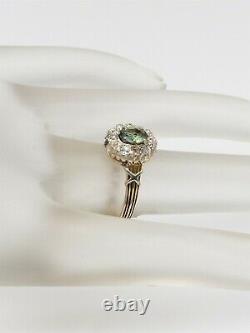 Antique Années 1920 $5k 1.50ct Natural Alexandrite Old Euro Vs Diamond 14k Gold Ring
