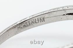 Antique Années 1920 $6000 1.25ct Old Euro Vs H Diamond Platinum Filigree Ring Rare