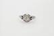Antique Années 1920. 75ct Old Euro Vs H Diamond Sapphire 18k White Gold Filigree Ring