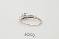 Antique Années 1940. 50ct Vs I Old Mine Cut Diamond Platinum Wedding Ring