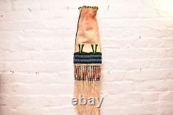 Antique Old Cheyenne Native American Indian Perled Pipe Bag 26 Long Vintage