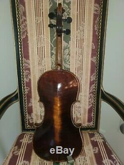 Antique Old Vintage Pour Violon 4/4 Richard Ribus Maker Son Agréable
