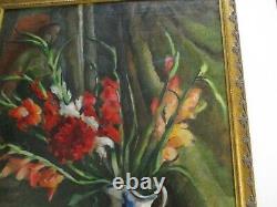 Antique Vintage Impressionniste Peinture À L'huile Vie Morte Signé Mystery Artist Old