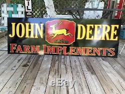 Antique Vintage Old Style Agricole John Deere 6 Foot Sign