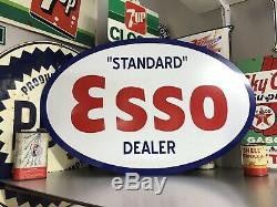 Antique Vintage Old Style Esso Standard Ovale Concessionnaire Signe