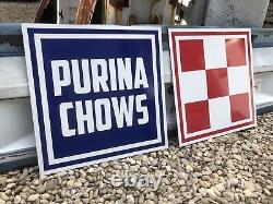 Antique Vintage Old Style Purina Chows Signes