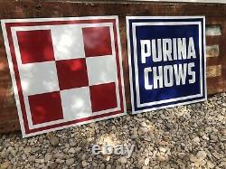 Antique Vintage Old Style Purina Chows Signes
