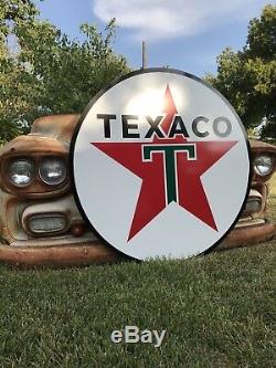 Antique Vintage Old Style Texaco Sign Oil Gas! 40