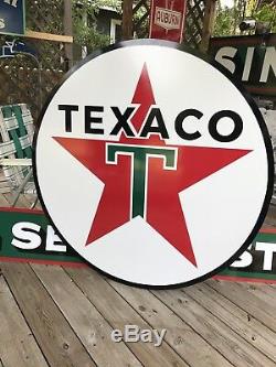 Antique Vintage Old Style Texaco Sign Oil Gas! 40