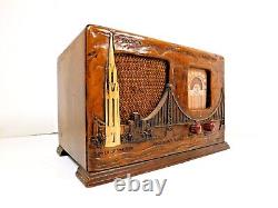 Antique Vintage Rca Golden Gate International Worlds Fair Expo Old Tube Radio