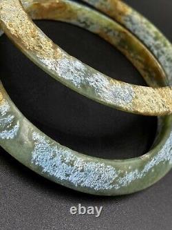 Beaux vieux bijoux vintage en jade chinois Bracelets et bracelets Bi
