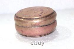 Boîte à bijoux en laiton de petite taille des années 1900 Ancien Vintage Antique Sculpté Collection Z-86