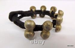 Bracelet Bangle en perles d'argent ancien ethnique tribal vintage bijoux gitans