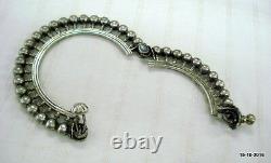 Bracelet de tribu ancien en argent, vintage, antique, bijoux traditionnels.