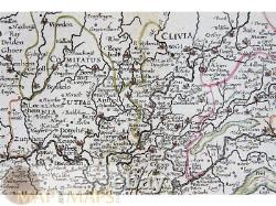 Carte ancienne de Gelderland Zuthen Gelria et Zutfania par Guicciardini 1613