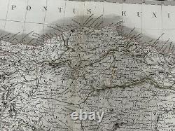 Carte ancienne rare de l'Asie Mineure, Turquie, carte Lapie 1831
